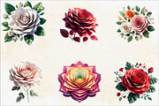 Garden Rose Paper Flower Sublimatio, an Illustration by SVGArt (Thumbnail 2 of 7)