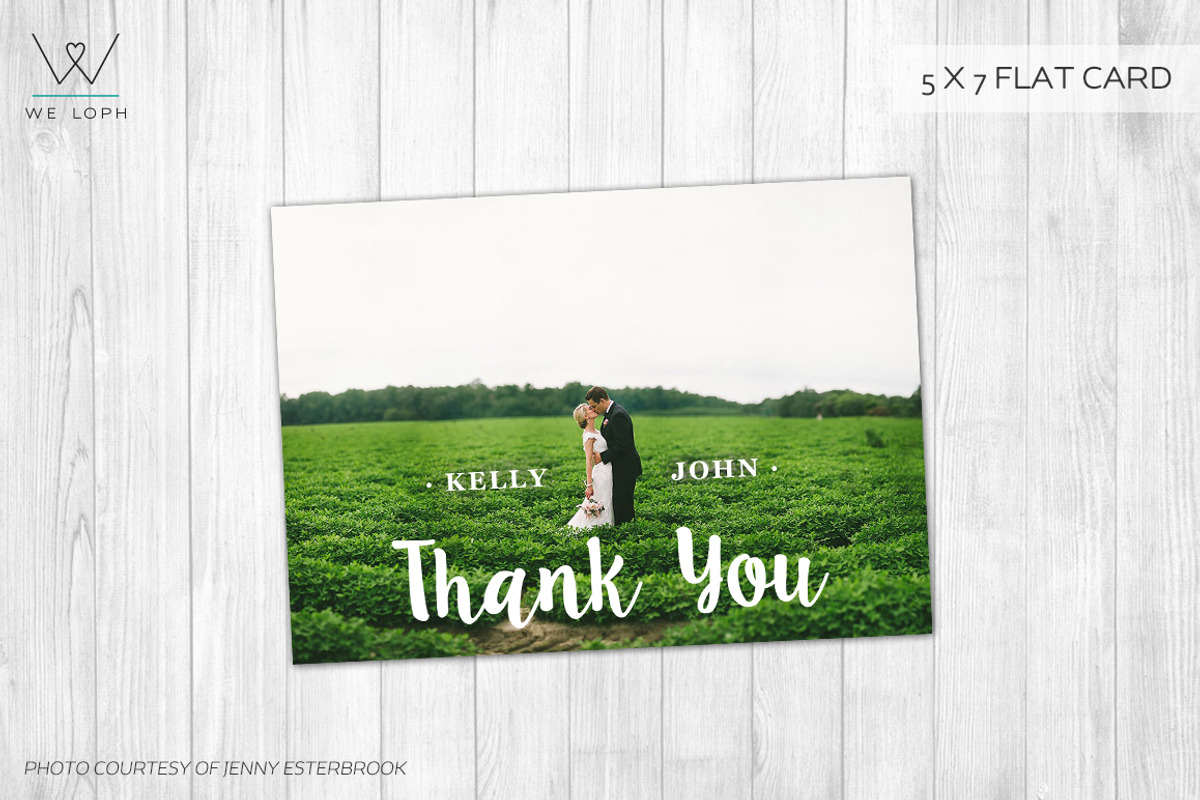 Thank you card wedding template, a Card Template by We♡Loph