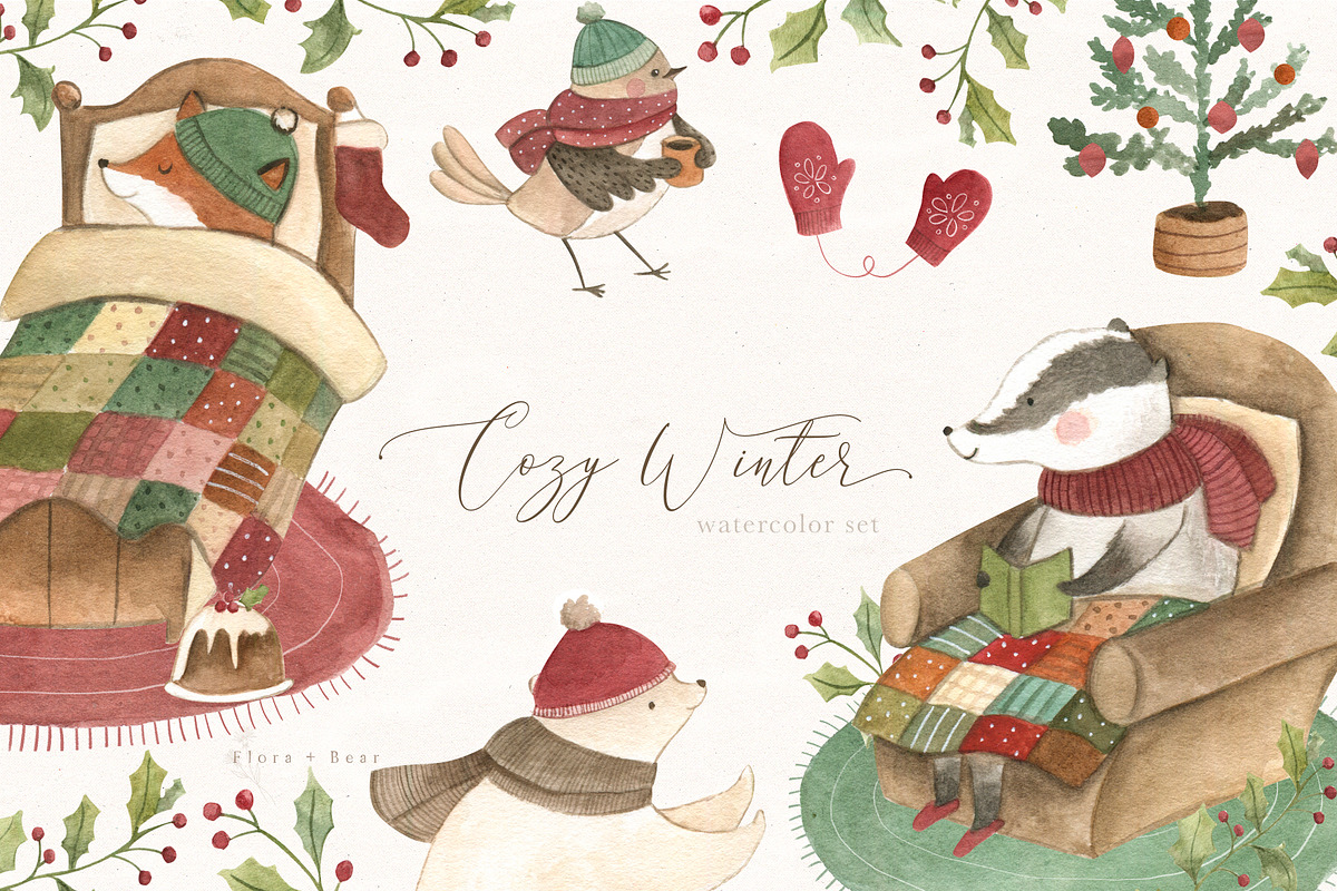 Cozy Winter, an Animal Illustration by Flora+Bear (Photo 1 of 6)