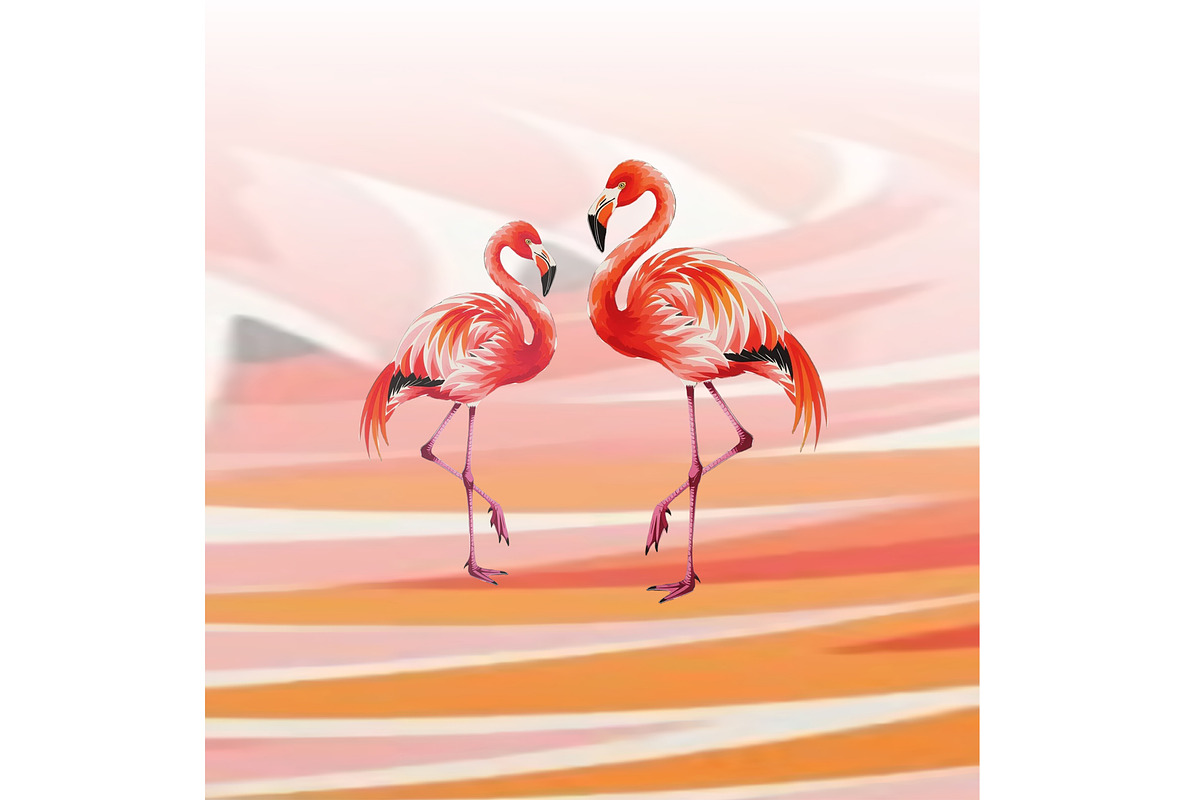 Flamingo Tango, an Animal Illustration by Sharon Schwalbe (Photo 4 of 7)