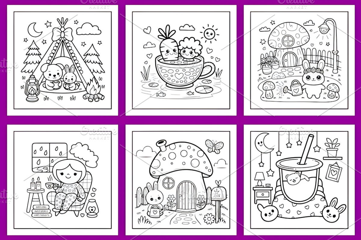 Foodie Cuties Bold Easy Coloring, a Food Illustration by Design Station (Photo 4 of 4)