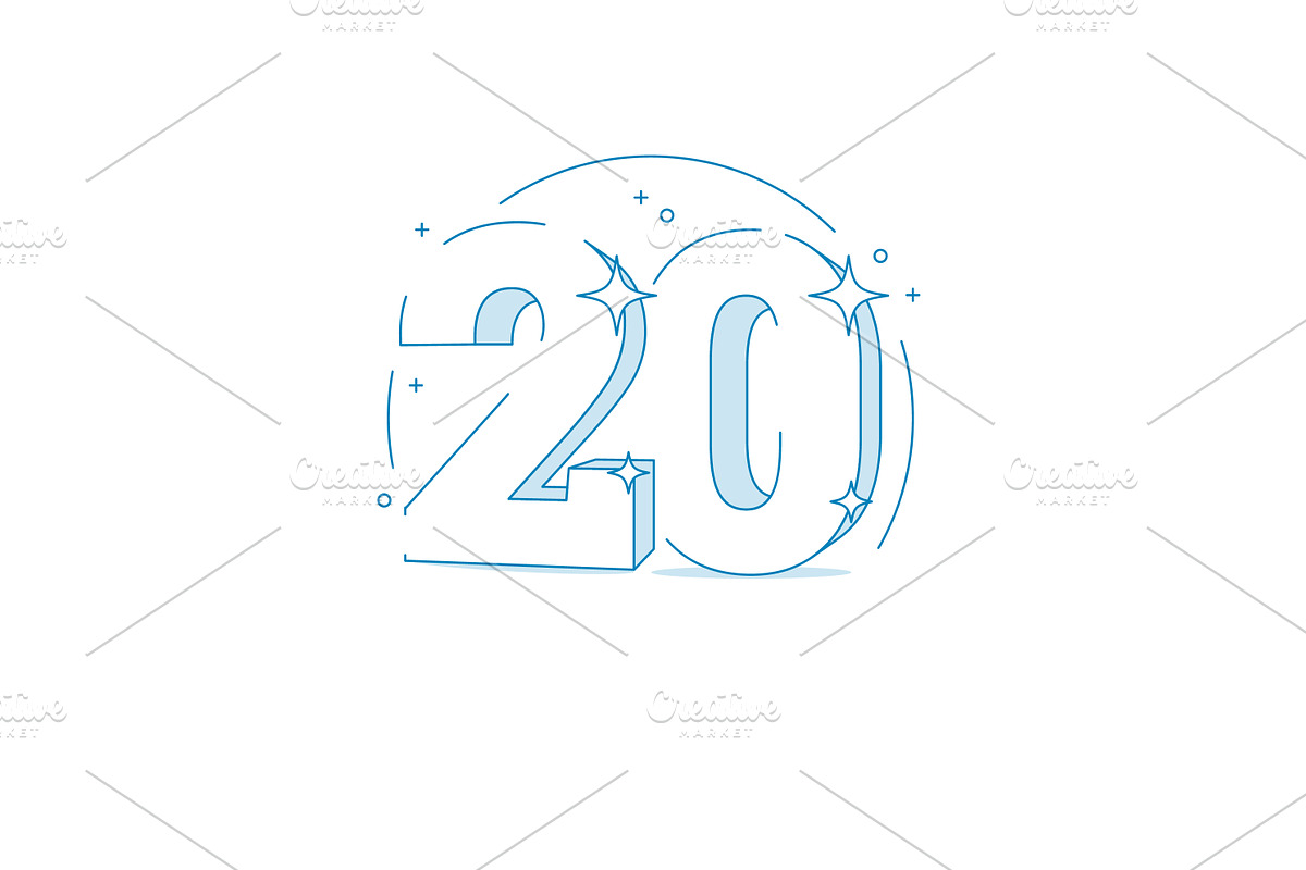 Anniversary 20. 3d number twenty, a Decorative Illustration by Sunny (Photo 2 of 2)
