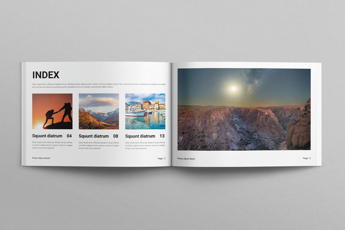 Photo Album Book Template Landscape, a Brochure Template by E-Type (Photo 2 of 7)