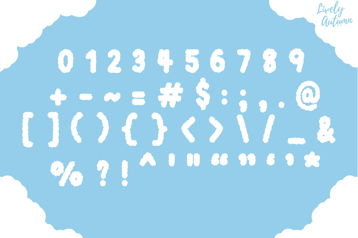 Fluffy | Hand drawn Sans serif Font, a Handwritten Font by LivelyAutumn11.11 (Photo 3 of 5)