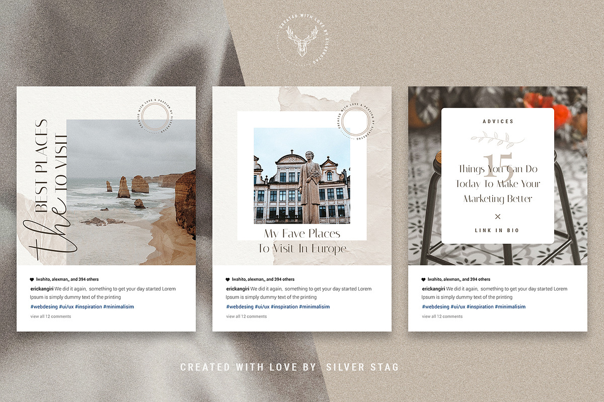 Elodie - 60 Animated Posts & Stories, a Social Media Template by SilverStag Type Foundry (Photo 45 of 48)