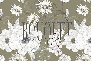 Bouquet, Luxury Floral Pattern