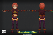 Adventurer Alice, a Characters & Person 3D Model by Meshtint Studio (Thumbnail 3 of 5)