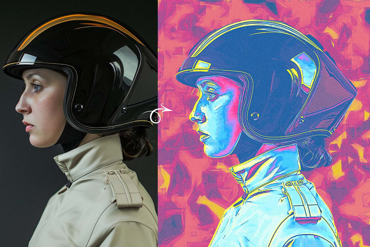 Neon Pop Art Photoshop Action, a Brushes & More by MRI STUDIO (Photo 8 of 14)