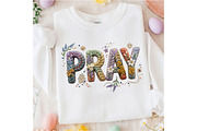 Faux Yarn Pray Png Floral Christian, an Illustration by Designking (Thumbnail 3 of 6)