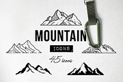 45 Mountain Icons - Logo Icons, an Icon by Hatch Design Workshop (Thumbnail 12 of 12)