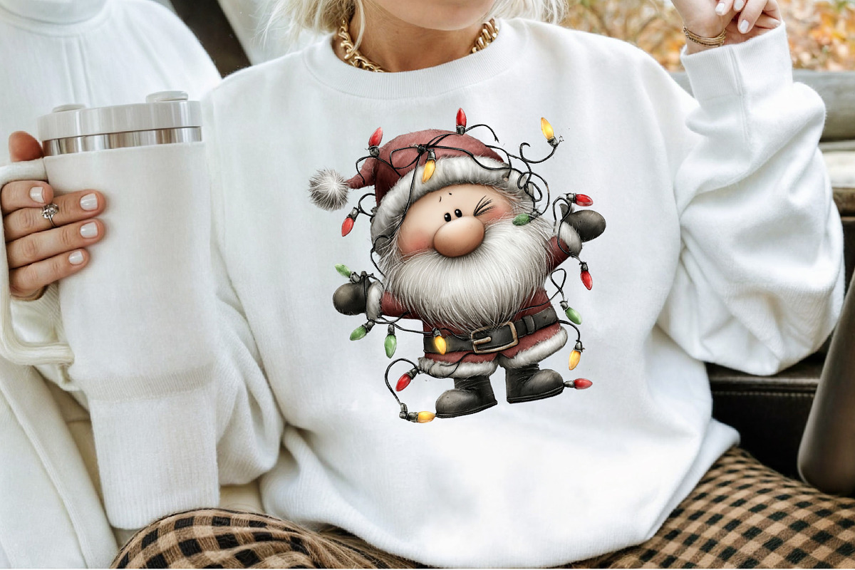 Christmas jolly Santa Claus lights, an Illustration by Sublimation Artist (Photo 5 of 9)