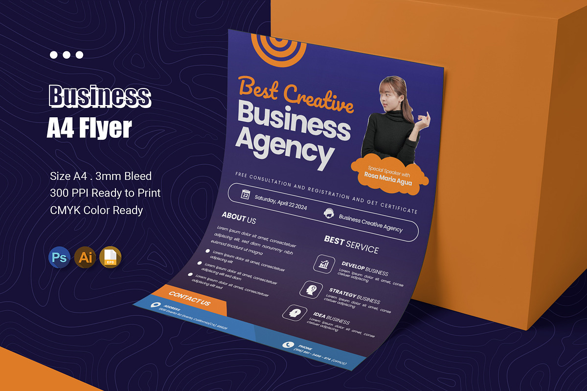 Creative Business Flyer, a Flyer Template by Esensifiksi.studio (Photo 1 of 2)