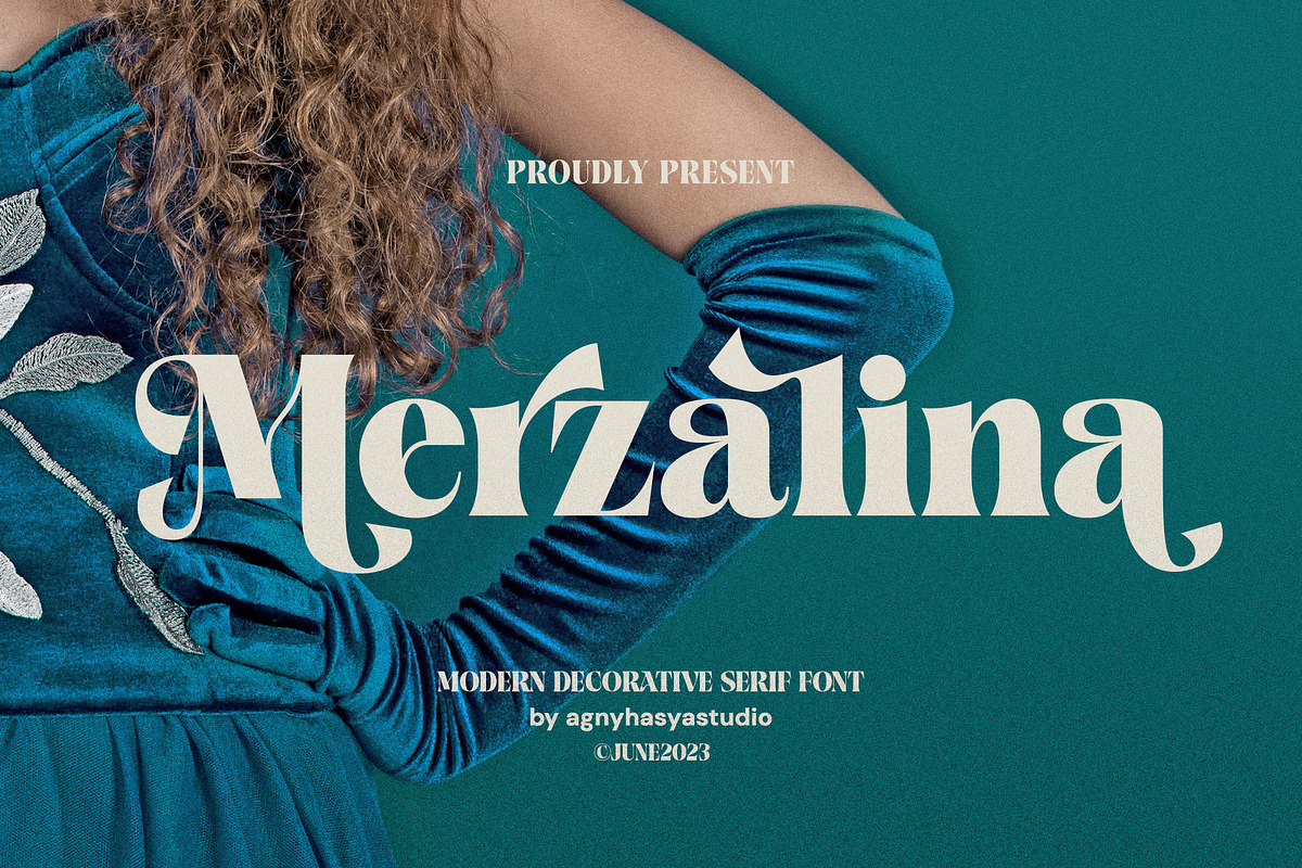 Merzalina - A Decorative Serif, a Serif Font by agnyhasyastudio (Photo 1 of 10)