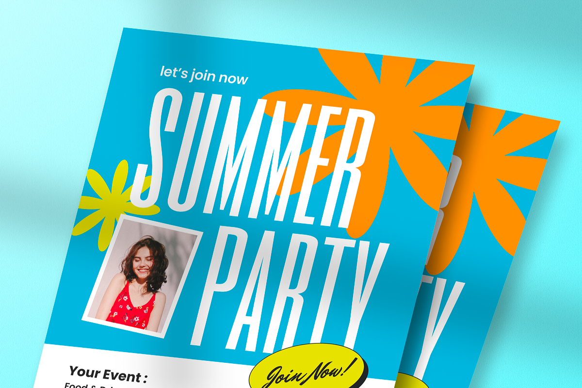 Summer Party Flyer, a Flyer Template by Annora Studio (Photo 4 of 4)