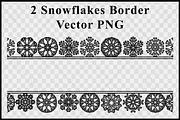 Snowflake Border SVG Clipart Vector, a Decorative Illustration by Gfx Expert Team (Thumbnail 6 of 7)