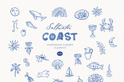 Salwater Coast Blue Icons & Frames, an Illustration by SunnyAfternoons (Thumbnail 5 of 10)