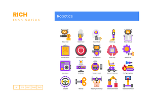 80 Robotics Icons Rich