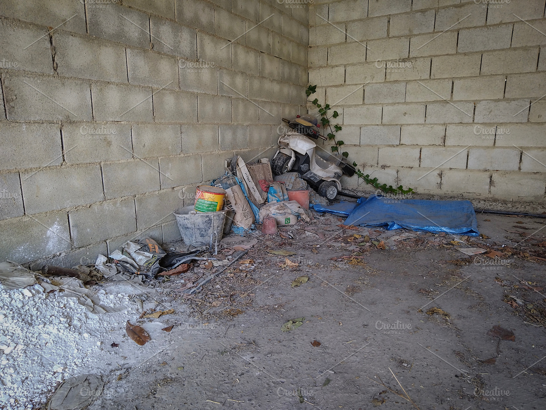 Abandoned shelter in neglected urban corner, a Background Photo by DanFLCreativo