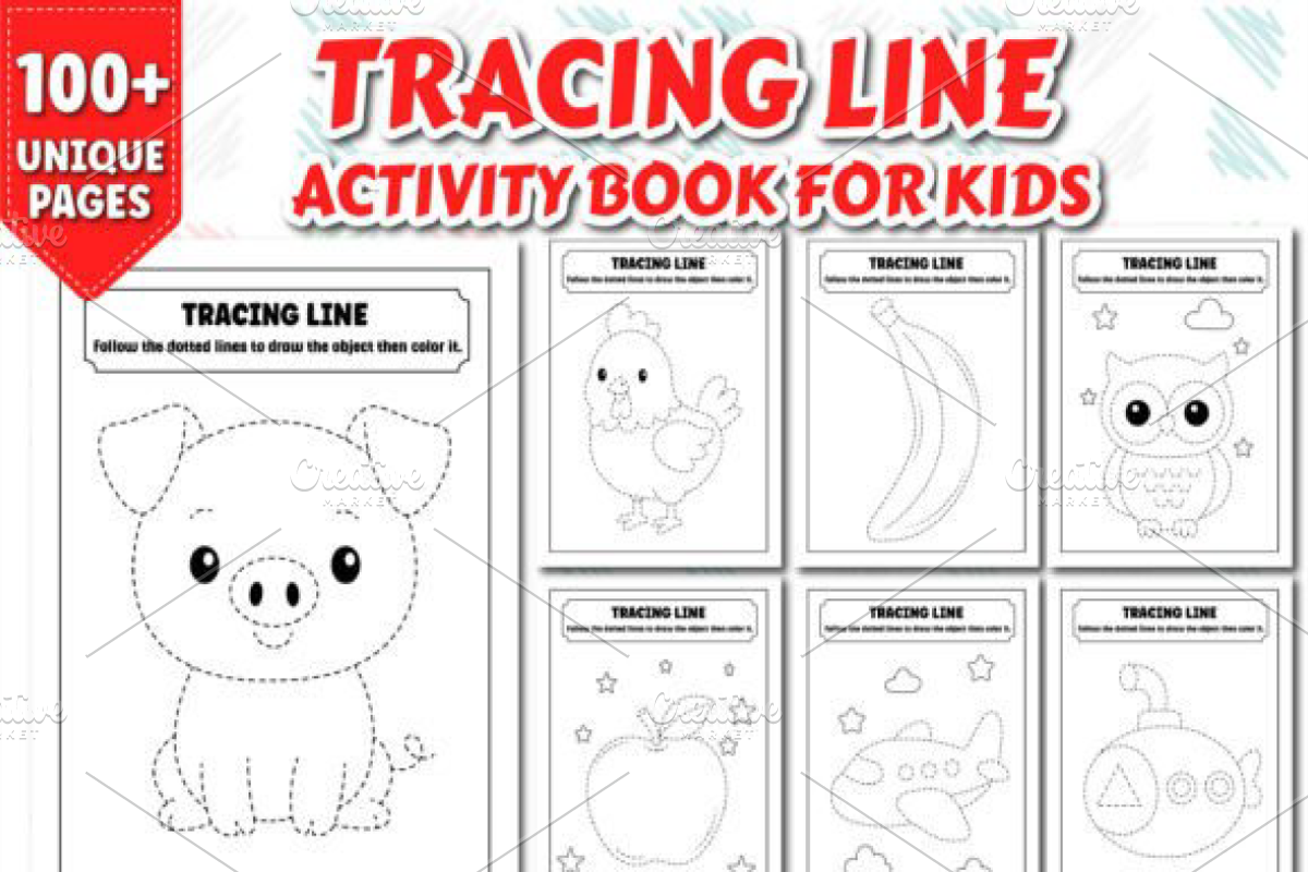 Tracing Line Activity Book for Kids, an Illustration by Design Station (Photo 1 of 4)