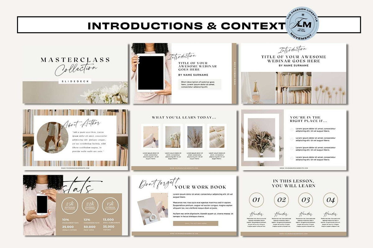 Masterclass Deck - Neutral Aesthetic, a Presentation Template by Freedom Business Shop (Photo 4 of 11)