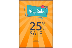 Big Sale Poster With 25 Percent