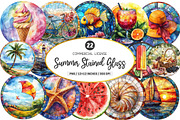 Summer Stained Glass Sublimation, an Illustration by SinaCreation (Thumbnail 1 of 5)