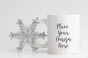 Winter coffee mug mockup minimal psd, a Cups & Container Mockup by Leo Flo Mockups (Thumbnail 1 of 6)