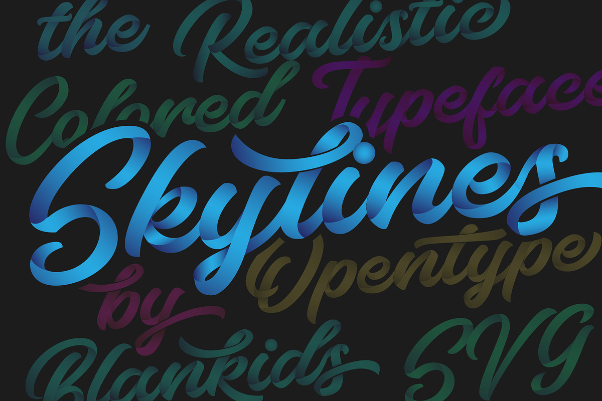 Bluesky OpentypeSVG Font preview 4