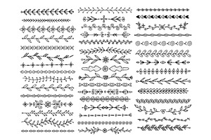 Hand Drawn Borders. Line Sketch