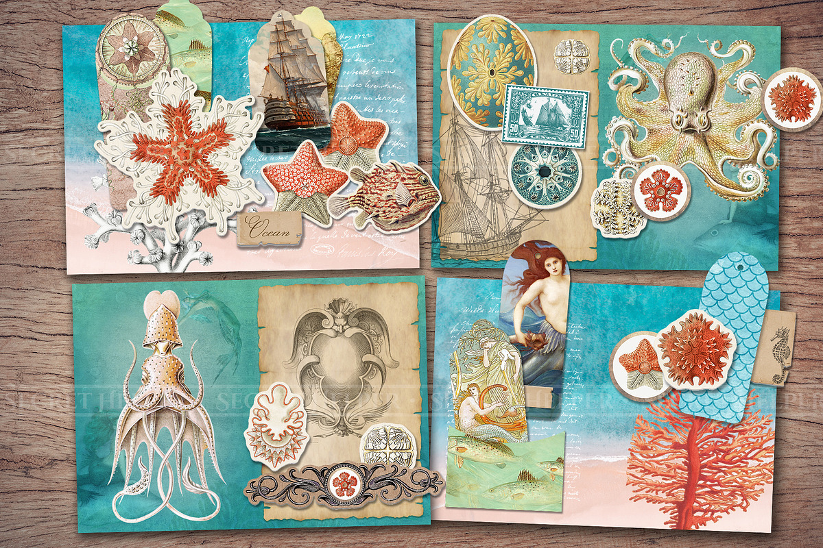 Ocean Scrapbooking Kit, an Illustration by Secret Helper (Photo 3 of 9)