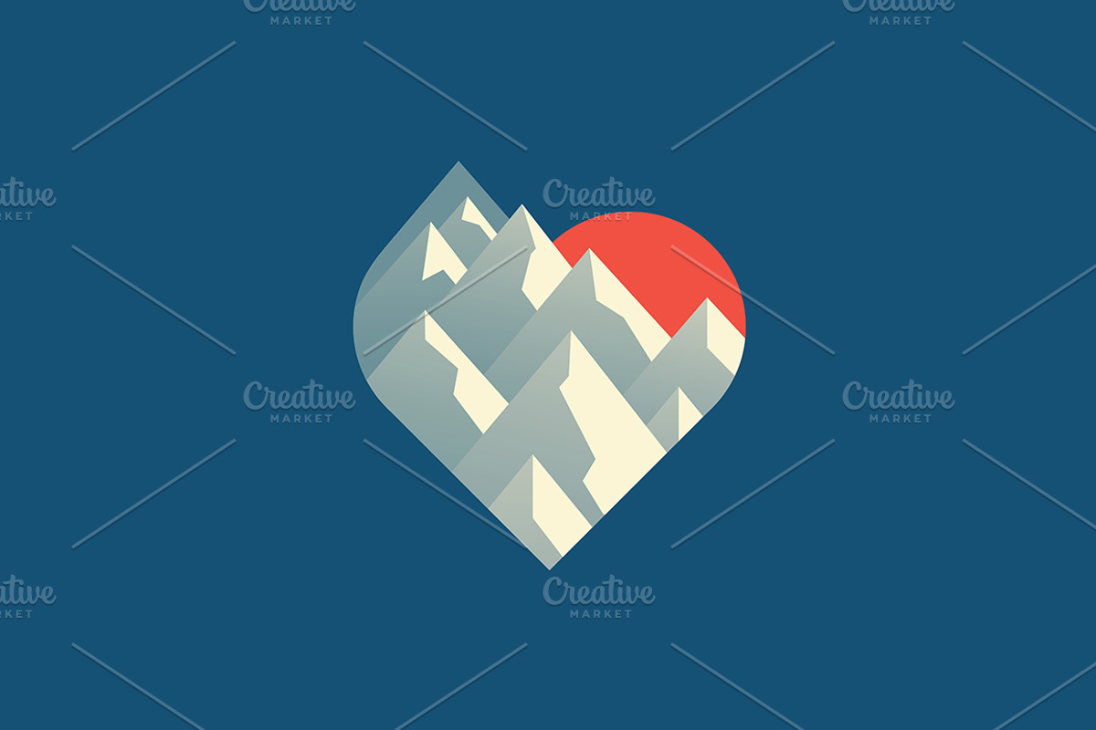 Love Mountains Badge, an Illustration by tetiana.svirska (Photo 1 of 4)