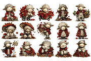 Whimsical Autumn Sheep Clipart, a Seasonal Illustration by Nicolle's Colorful Art (Thumbnail 5 of 6)
