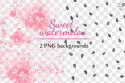 Watermelon watercolor clipart., an Illustration by AnaGuziiArt (Thumbnail 3 of 14)