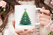 Christmas Trees & Gifts Watercolor, an Illustration by RobertsArt (Thumbnail 2 of 7)