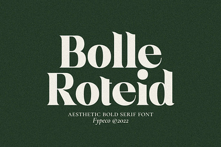Bolle Roteid - Aesthetic Bold Serif
