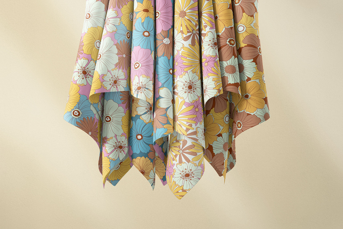 Wild Retro Floral Seamless Patterns, a Pattern Graphic by Tiger and Flower (Photo 9 of 20)