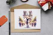 Parisian Just Married Clipart, an Illustration by RobertsArt (Thumbnail 6 of 7)