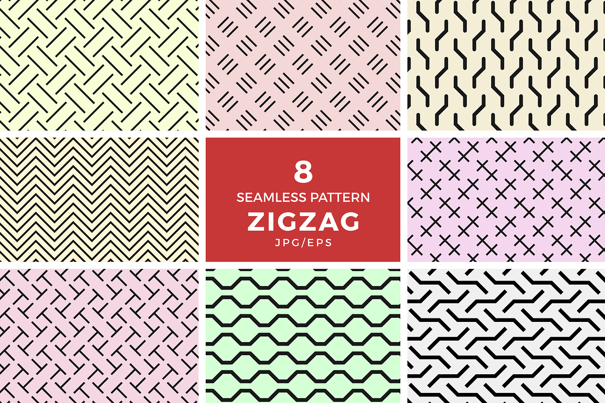 Seamless zigzag pattern vector, a Pattern Graphic by Neopat (Photo 1 of 9)