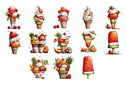 Ice Cream Watercolor Clipart PNG, a Food Illustration by Nicolle's Colorful Art (Thumbnail 6 of 6)