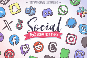 Hand-drawn Social Media Icons, a Solid Icon by Good Stuff No Nonsense