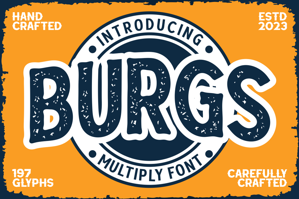 Burgs - Multiply Font, a Font by PutraCetol Studio (Photo 1 of 11)