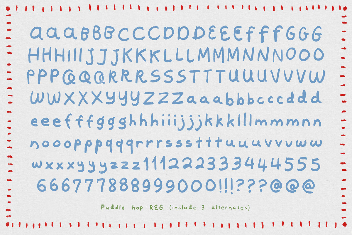 Puddle Hop Handwritten Font, a Handwritten Font by Perplexitics (Photo 10 of 11)
