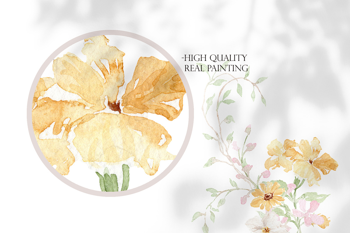 Watercolor Flower -PASTEL WILDFLOWER, a Decorative Illustration by Beigetime (Photo 2 of 15)