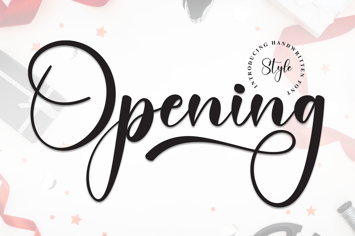 Opening | Script Font, a Handwritten Font by Scratchones (Photo 1 of 9)