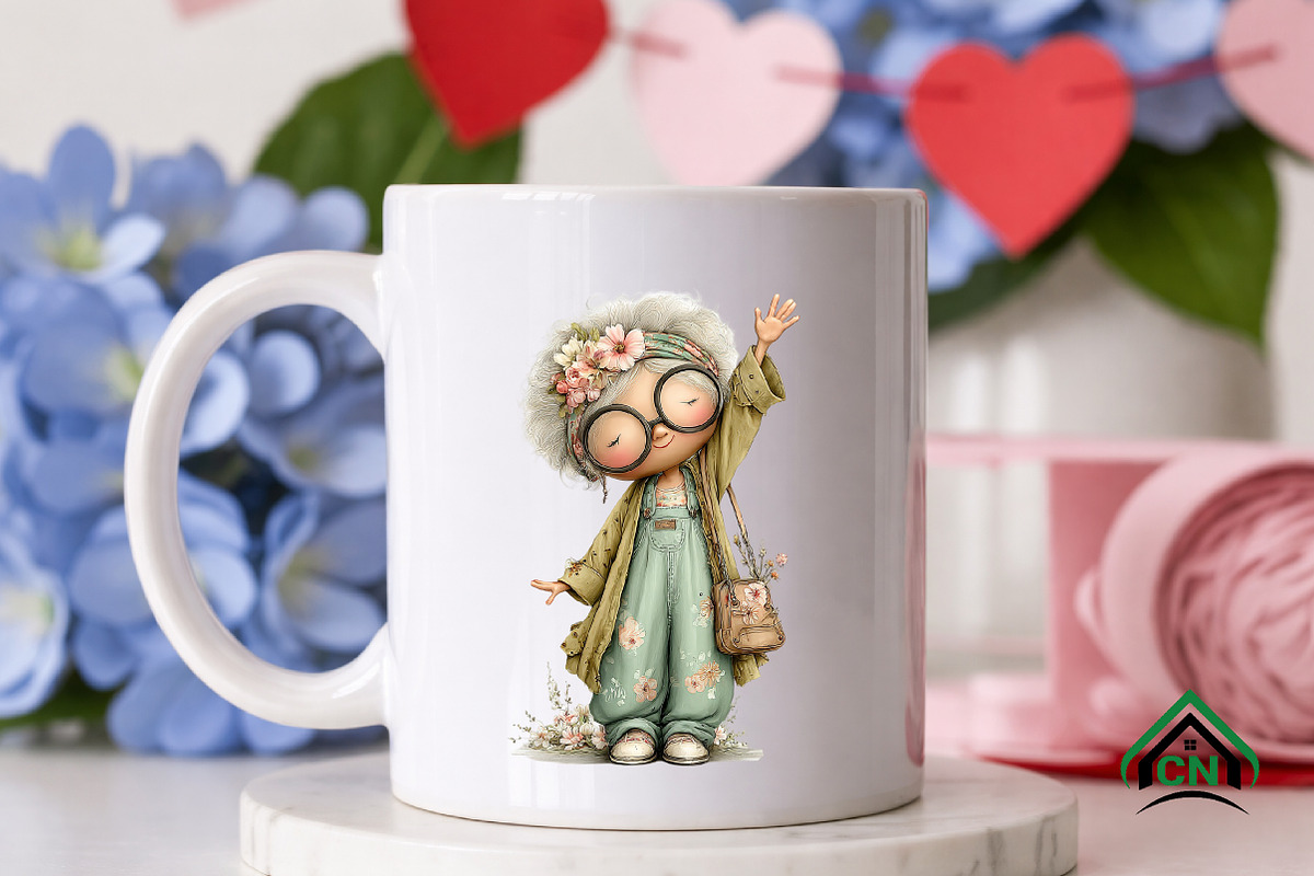 Summer Funny Grandma Clipart, an Illustration by Craft Nest (Photo 9 of 12)