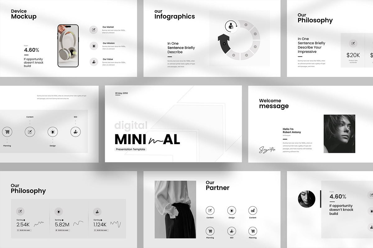 Digital-Minimalist Presentation, a Presentation Template by KreateTribe (Photo 7 of 7)