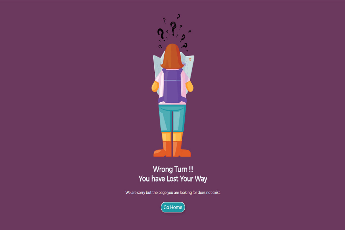 404 Wrong Turn, a HTML Template by XYZ Space