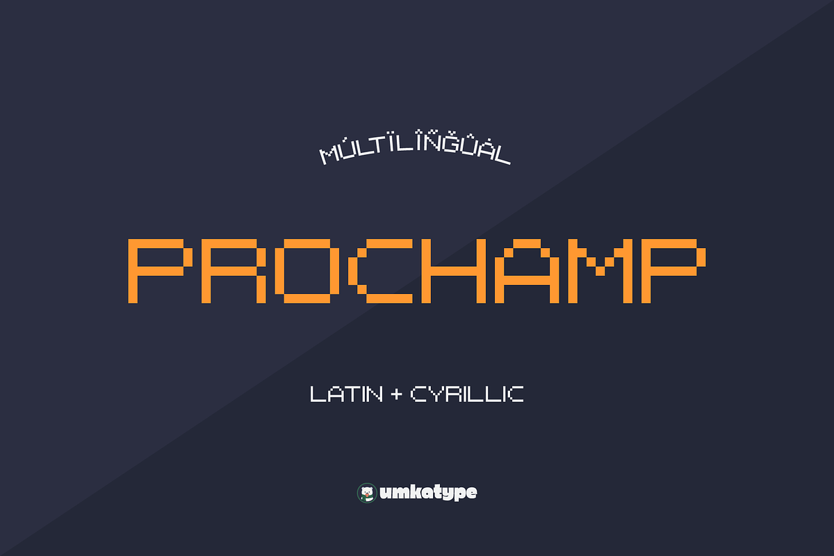 Prochamp Pixel Game Font, a Font by alpercakici (Photo 1 of 13)