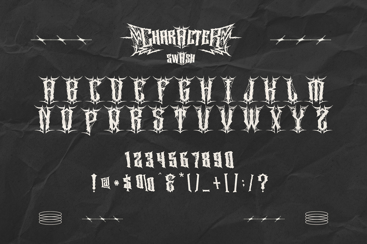 Ravok – Heavy Metal Blackletter Font, a Blackletter Font by Letterara (Photo 12 of 15)