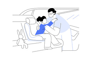 Safety first isolated cartoon vector, a Person Illustration by Visual Generation